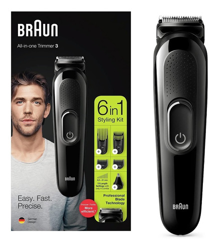 Máquina Recortadora 6 En 1 Braun Para Barba, Oreja Y Nariz