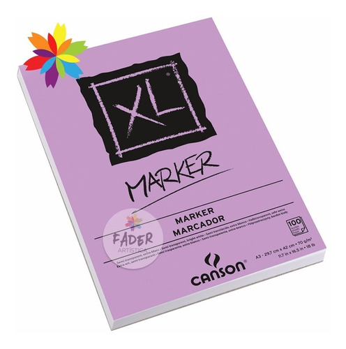 Block Canson Xl Marker Tamaño A3 70 Gramos 100 Hojas