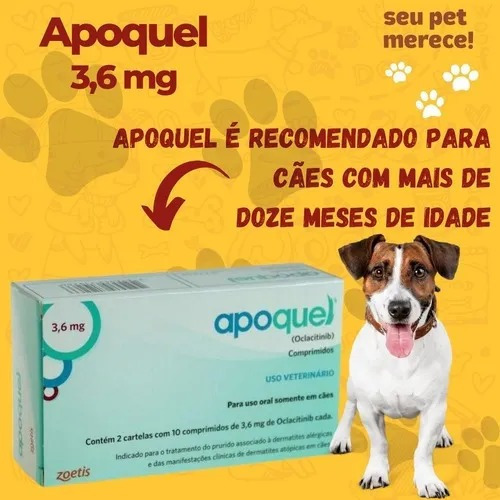 Imagem 6 de 8 de Apoquel Dermatológico Anti Coceira Cães 3,6 Mg