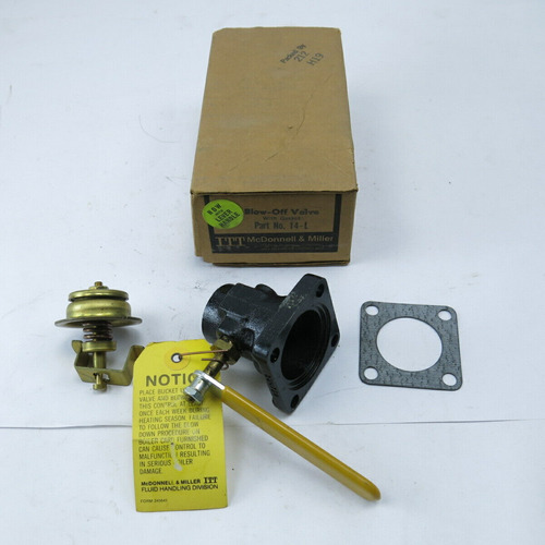 Itt Mcdonnell & Miller 14-l Blow Off Valve W. Gasket & L Ttw