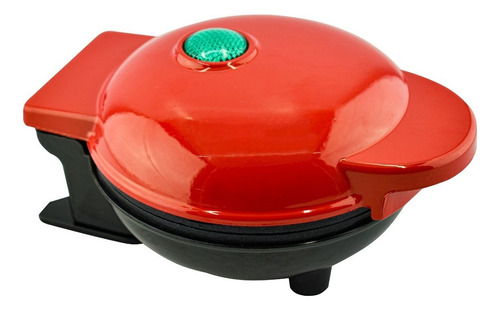 Wafflera Mini Roja 350 W Antiadherente Acero Inoxidable