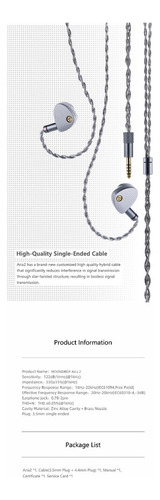 Audífonos In-ear Moondrop Aria2 Auriculares Con Cable3.5/4.4