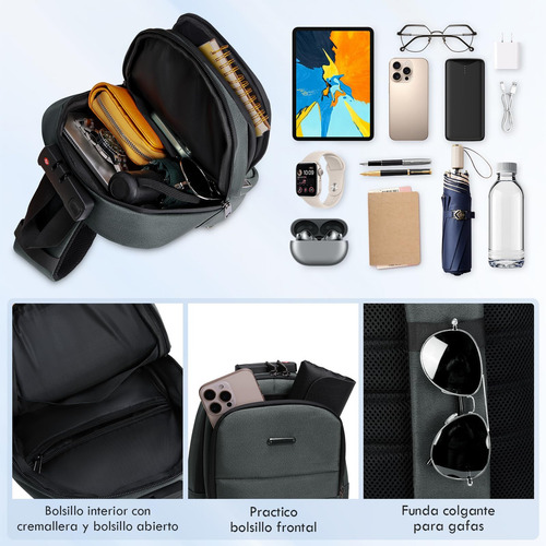 Mochila Cruzada Para Hombre Antirrobo Bolso Para Hombre