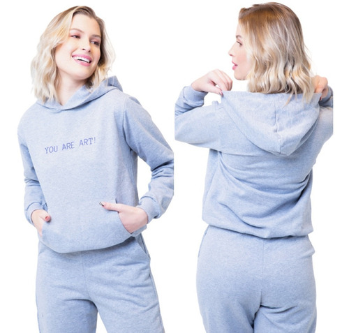 Pantalón Deportivo Dama Jogging Tiro Alto C Puño Y Bolsillos