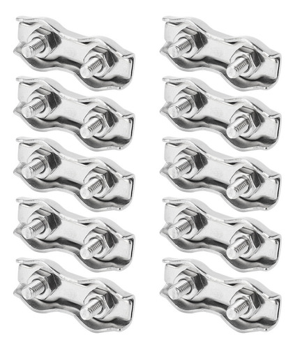 Abrazadera De Cable Doble De Acero Chuck Lock 304 S, 10 Unid