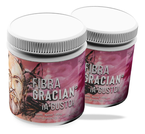 2 Pack Fibra Gracián ¡a Gusto! 100 Gramos C/u Sabor Sin Sabor