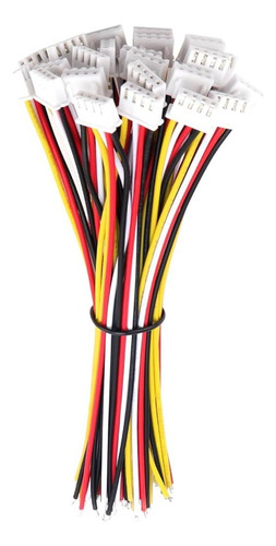 5 X Conector Jst Micro 4 Pines Par Macho Y Hembra Cable 20cm Color Negro