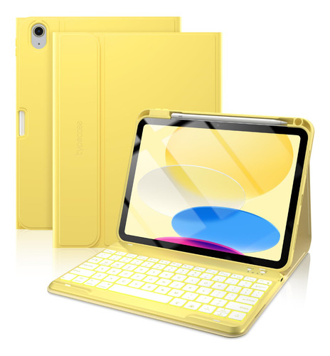 Typecase Folio Teclado iPad 10.9 2022 11th A16 2025 Amarillo
