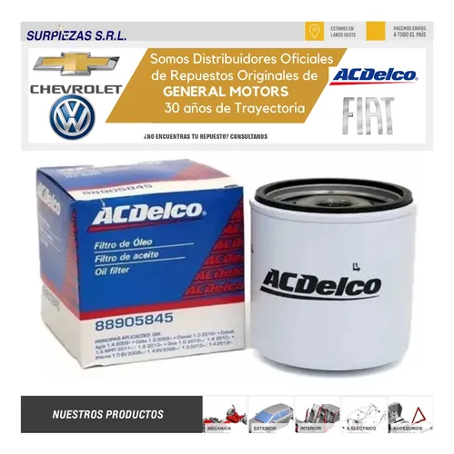 Kit 2 Filtros Sin Aceite Chevrolet Agile 09/17