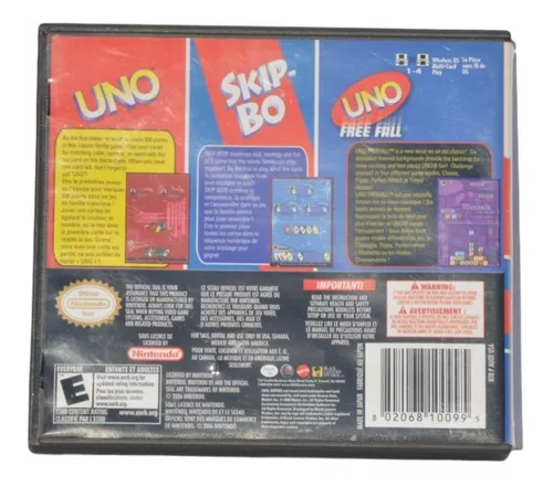 Uno/Skip-Bo/Freefall - Nintendo DS, Nintendo DS