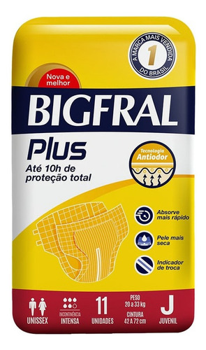 Bigfral Plus Normal Tamanho Juvenil 11 Unidades