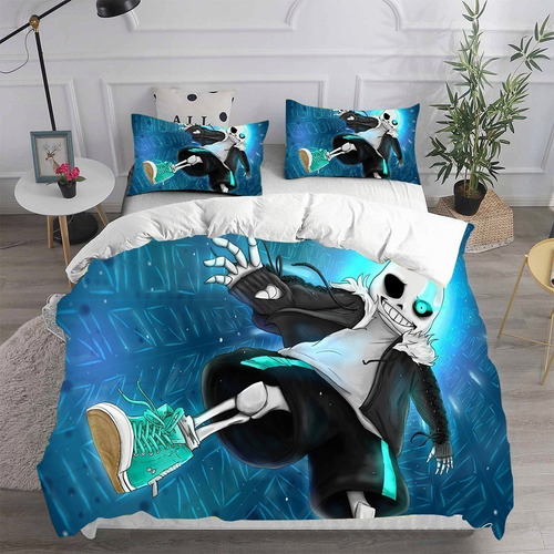 A 3 Peças De Conjunto De Cama Undertale Sans Com Fronha