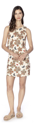 Vestido Estampado Con Volados Moira Mujer Asterisco