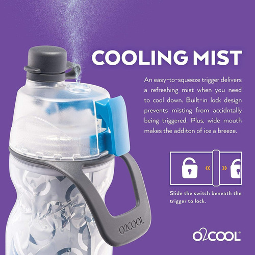 O2cool Arctic Squeeze Insulated Mist 'n Sip Water Bottle