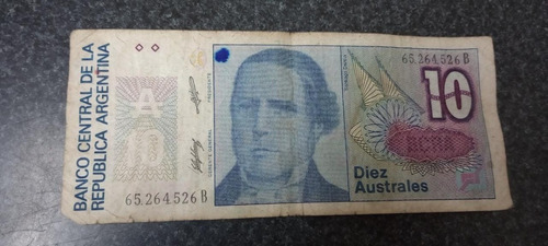 Billete De 10 Australes Retro