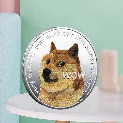 Perro Monedas Conmemorativas Dogecoin Recuerdo De Plata