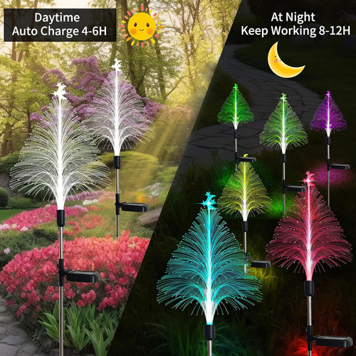 Aaluces Solares De Fibra Óptica Para Árbol De Navidad Con Fo