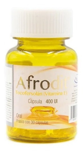 Afrodit Tocofersolán ( Vitamina E) C/30 Caps Progela Sabor Vitamina E