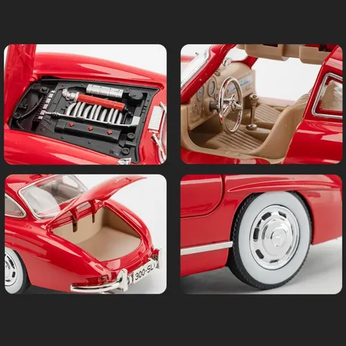 Minicarros De Metal Mercedes Benz 300sl Com Luzes E Som 1/24