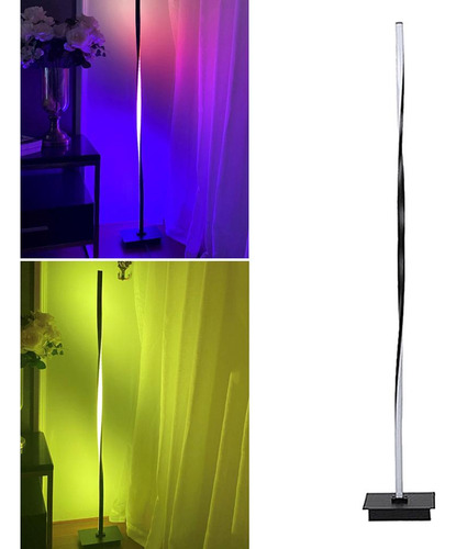 Candeeiro De Chão Led De Canto Iluminação Rgb Com Luz De