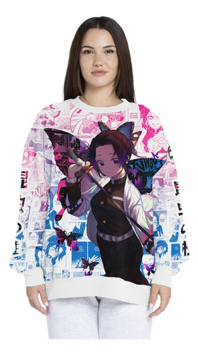 Moletom Blusa Shinobu Kocho Hashira Inseto Colors Gc Ref0886