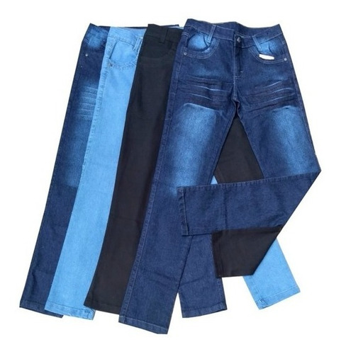 Imagem 2 de 10 de Kit 4 Calça Jeans Masculina Skinny Direto Da Fábrica