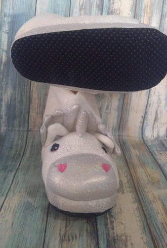 Pantuflas De Bota Afelpadas De Unicornio Para Niña George