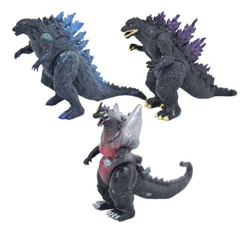 Godzilla Set De 3 Figuras Articuladas Coleccionables