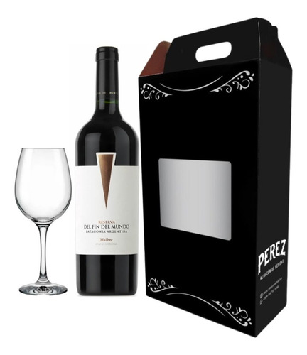 Vino Reserva Del Fin Del Mundo Malbec + Copa - Perez Tienda