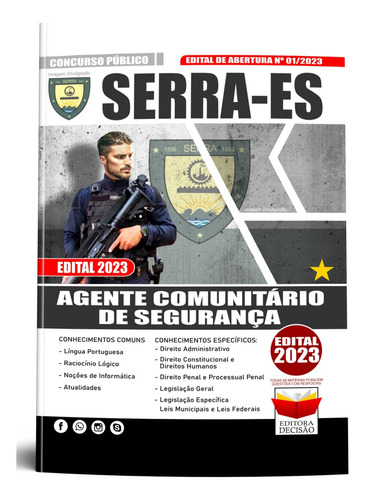 Apostila Agente Comunitário De Segurança - Serra Es 2023 Completa
