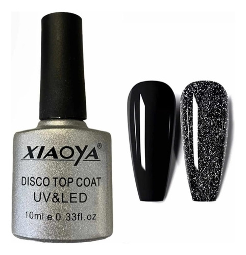 Top Efecto Disco Reflectivo Reflejante Xiaoya Para Uñas Plateado Reflectivo