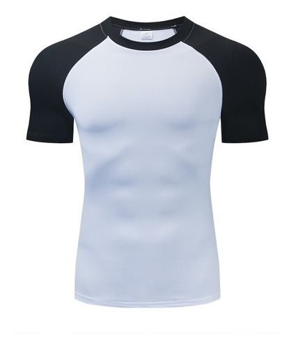 Playera Deportiva Hombre Elástico Transpirable Manga Corta
