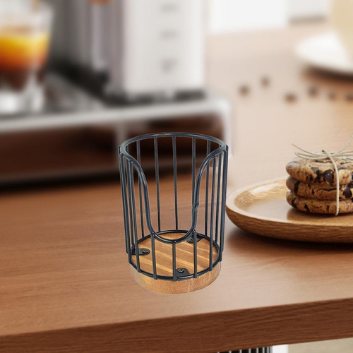 5 Cesta Con Soporte Para Filtro De Café, Funda De Hierro