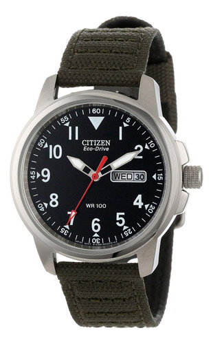 Reloj Para Hombre Con Correa Citizen Eco-drive 180 Con Fecha