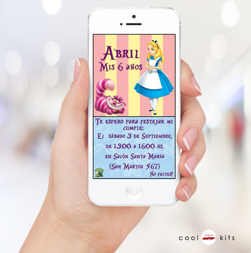 Kit Imprimible Alicia País Maravillas Personalizado Candybar