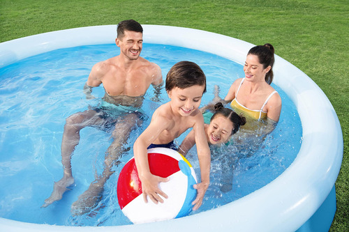 Bestway Piscina Inflable Redonda De 3.05m x 66 cm Fast S. Color Azul