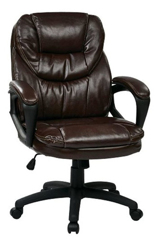Silla De Oficina Ajustable Para Gerente De Piel Sintetica D