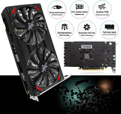 Aisurix Rx 5500 Xt 8gb Gddr6 Tarjeta Gráfica, 128 Bits, 2xdp