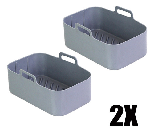 Paquete De 2 Ollas De Silicona Para Freidora, Reutilizables