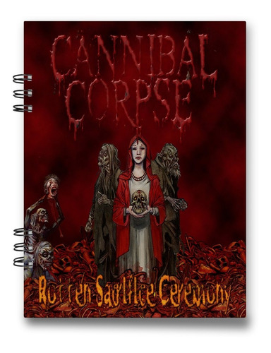 Imagen 8 de 10 de Cuaderno Cannibal Corpse 15x20 Cms Media Carta 100 Hojas
