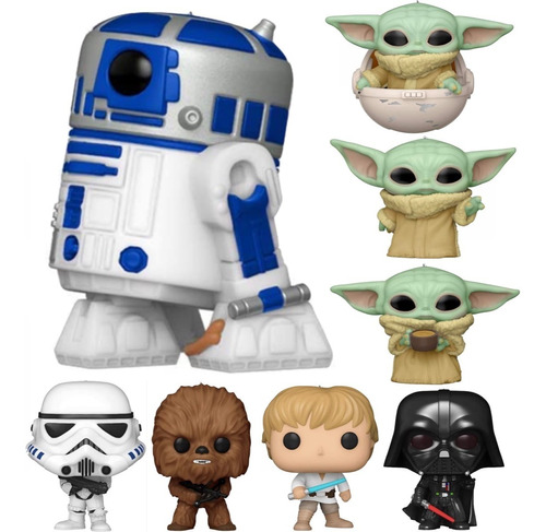 Funko Pop Llavero Star Wars R2 D2 Yoda Luke Vader Chewbacca