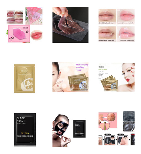Mascarillas Colageno Ojeras / Labios Y Puntos Negros X 60 Todo Tipo De Piel