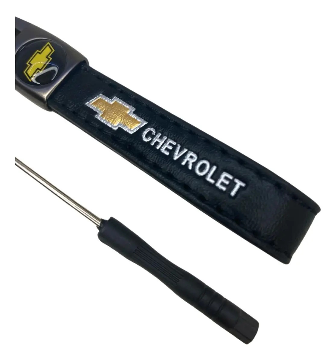 Chaveiro Carro Metal Couro Genuíno Fiat Chevrolet Chery Ram