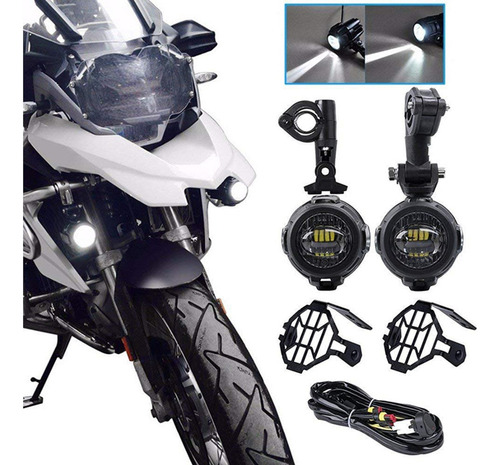 2pcs Faro De Motocicleta Led Protectores De Luz Antiniebla