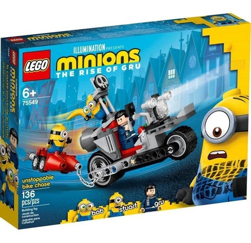 Lego Minions Gru Persecución En La Moto Imparable 75549 Cantidad De Piezas 136
