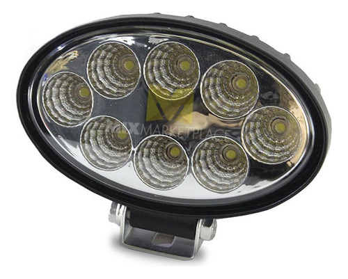 Kit 8 Farol De Milha Auxiliar Oval 8 Led 6500k Perfil Grosso