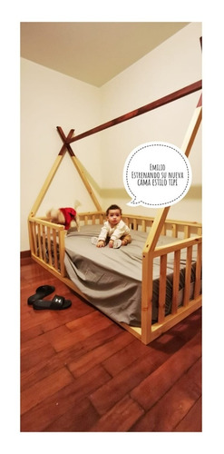 Imagen 2 de 3 de Cama Tipi Montessori 1.5 Plzs Diseño Personalizado