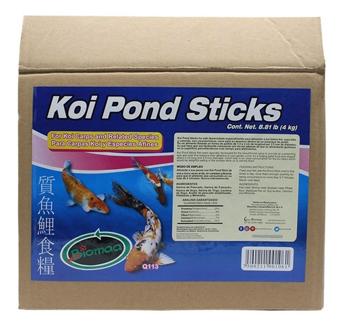 Alimento Para Peces Koi En Palitos Sticks 4 Kg Biomaa