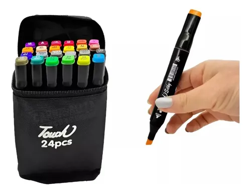 Fibrones Touch Doble Punta X 24 Unidades