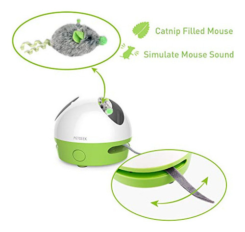 Petgeek Juguetes Automáticos Para Gatos Electrónicos Interac